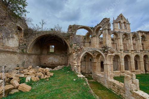 Ruinas del Monasterio Cister de Santa María de Rioseco en las Merindades, Burgos photo