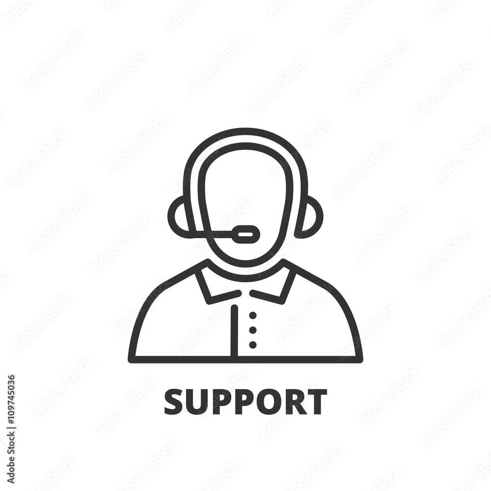 Line icon. support - obrazy, fototapety, plakaty 