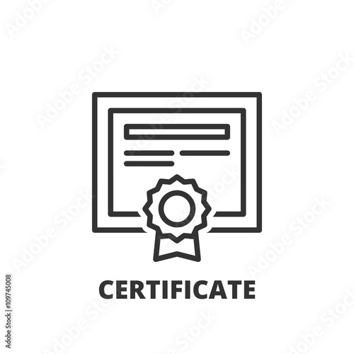 Line icon. Certificate