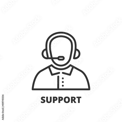 Line icon. support