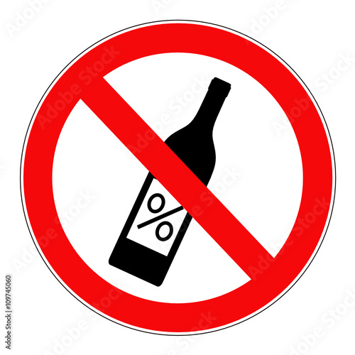 znak zakaz spożywania alkoholu