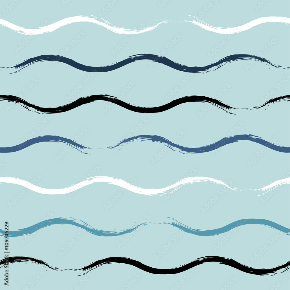 Cute vector geometric seamless pattern. Brush strokes, wavy lines. Hand drawn grunge texture. Abstract forms. Endless texture can be used for printing onto fabric or paper Cute vector geometric seamless pattern. Brush strokes, wavy lines. Hand drawn grunge texture. Abstract forms. Endless texture can be used for printing onto fabric or paper