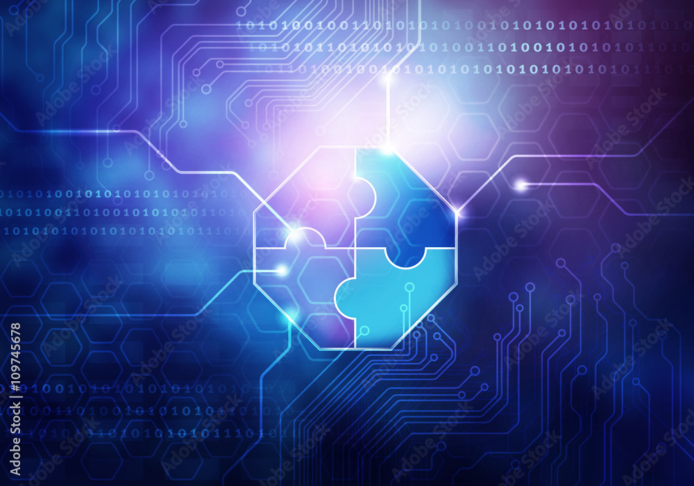 Circuit blue background Circuit blue background