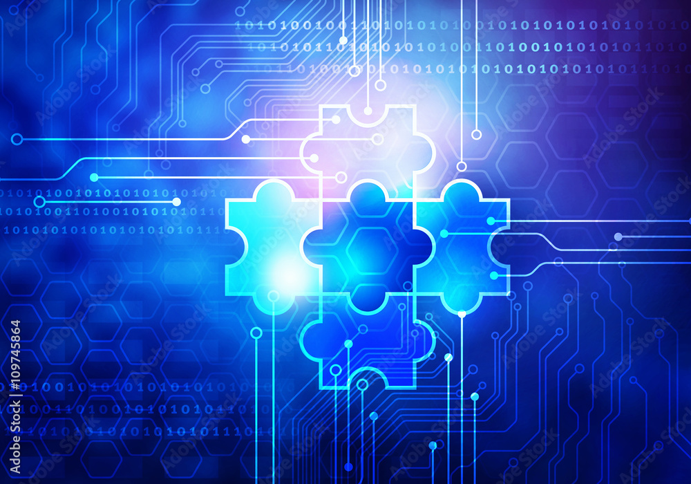 Circuit blue background Circuit blue background