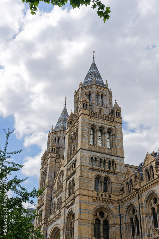 Exterior view of the Natural History Museum in London