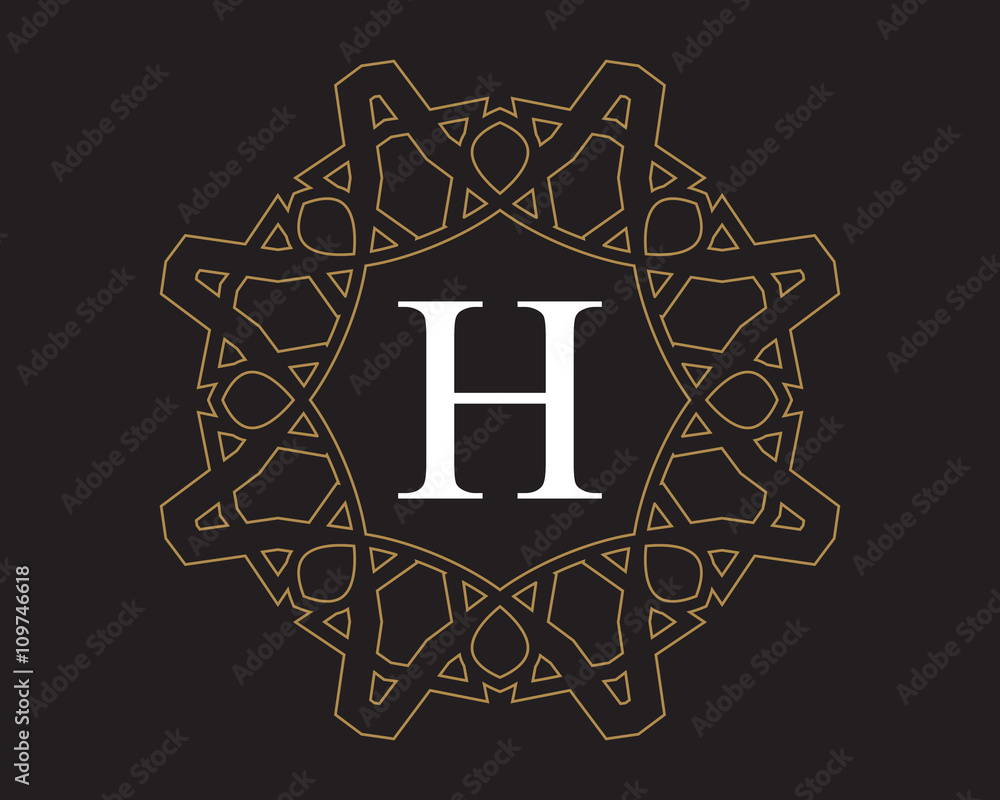 monogram vintage classic letter H  logo