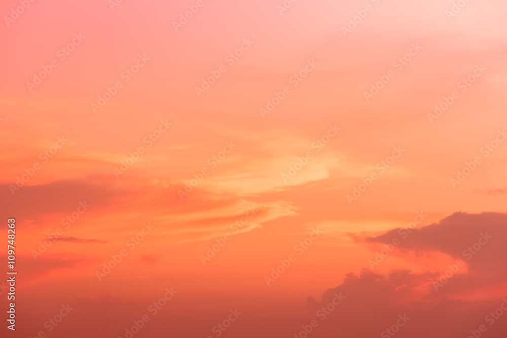 Dreamy red pastel sunset