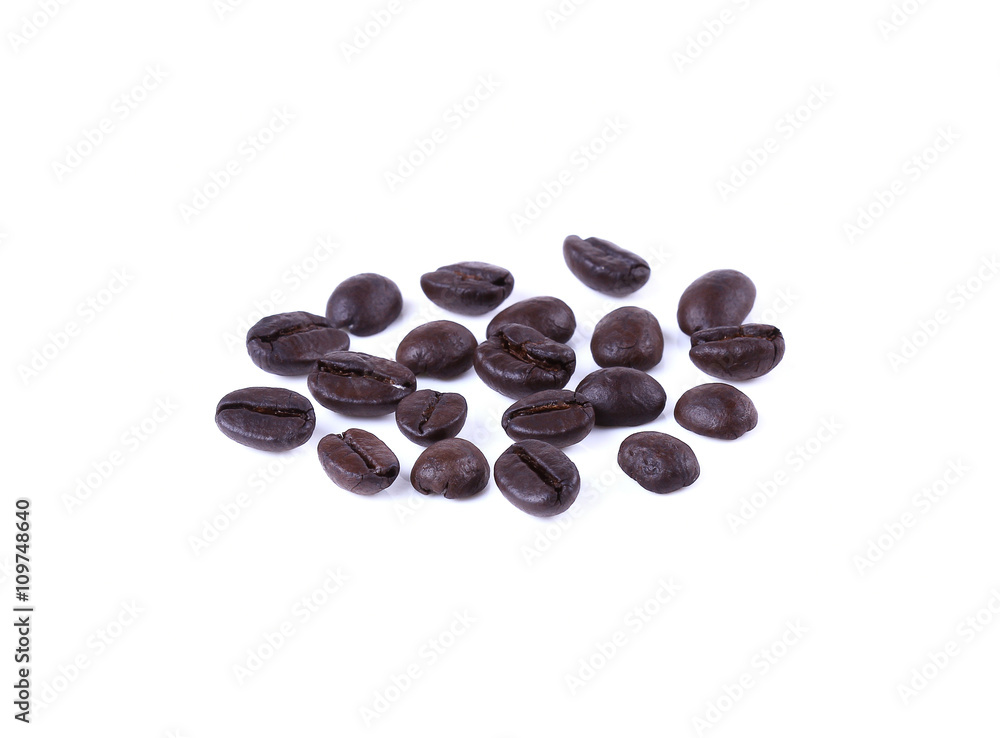 Coffee beans isolate on white background Coffee beans isolate on white background