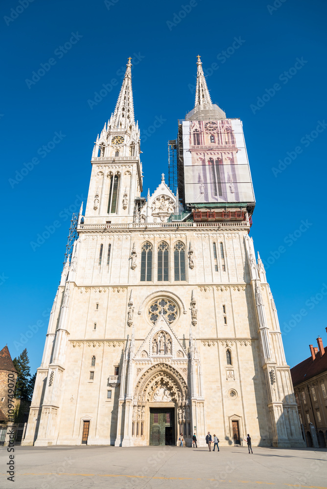 April 11th 2016, Zagreb; Zagreb Cathedral under a reconstruction