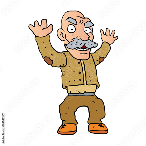 grumpy old man cartoon