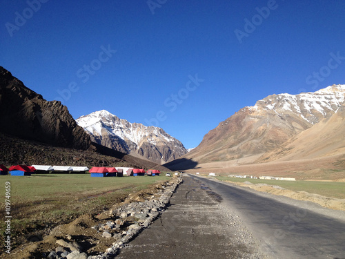 Wallpaper Mural Sarchu camp at the Leh - Manali Highway. Leh - Manali Road is a highway in northern India connecting Leh in Ladakh in Jammu and Kashmir state and Manali in Himachal Pradesh state Torontodigital.ca