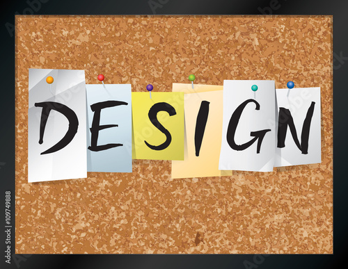 Design Bulletin Board Theme Illustration