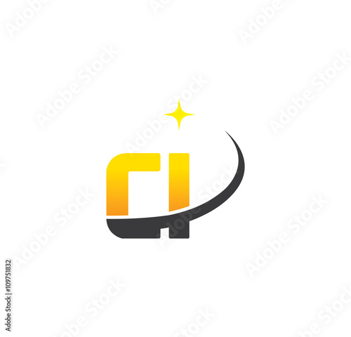 ci initial with swoosh and star