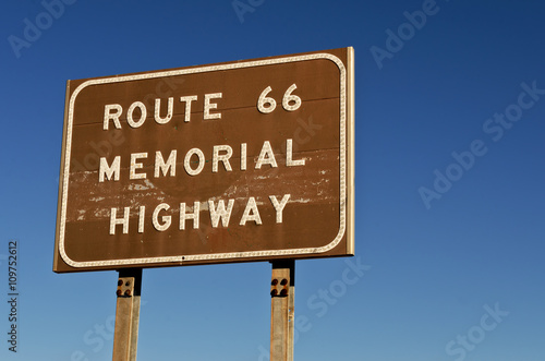 Route 66 Memorial Highway Sign