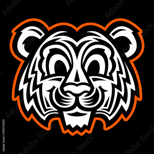 Fototapeta Naklejka Na Ścianę i Meble -  Cute Cartoon Tiger Cat