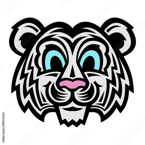 Fototapeta Naklejka Na Ścianę i Meble -  Cute Cartoon Tiger Cat