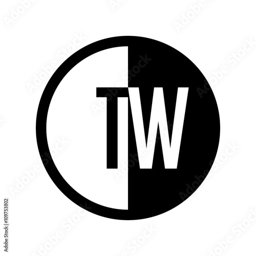 Free Download INITIAL CIRCLE HALF LOGO - GFXLoad