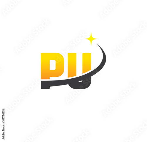 pu initial with swoosh and star