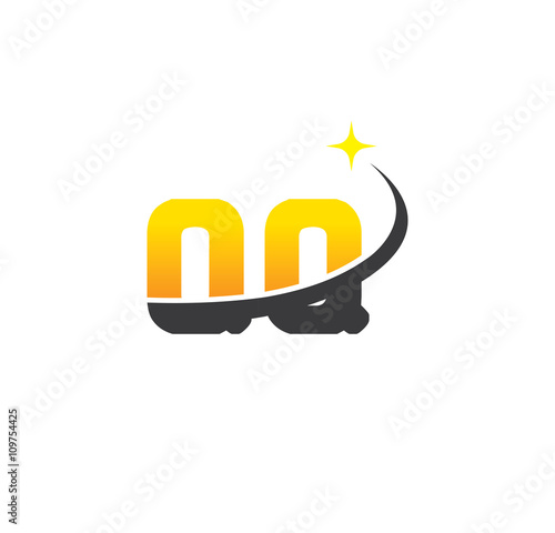 qq initial with swoosh and star