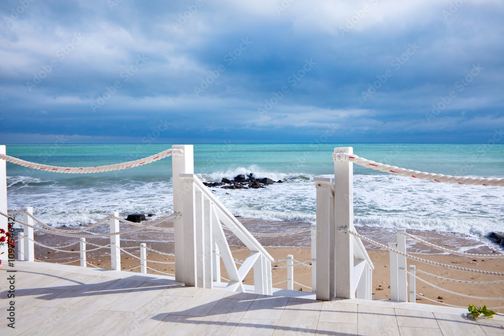 landscape view from Black sea coast near Varna, Bulgaria.