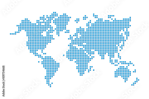World map ( pixel style )