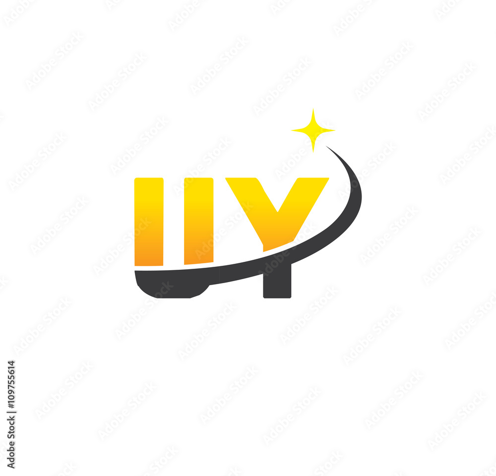 uy initial with swoosh and star uy initial with swoosh and star