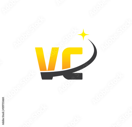 vc initial with swoosh and star