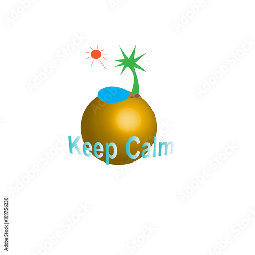 keep clam and relax sign, vector illustration. photo