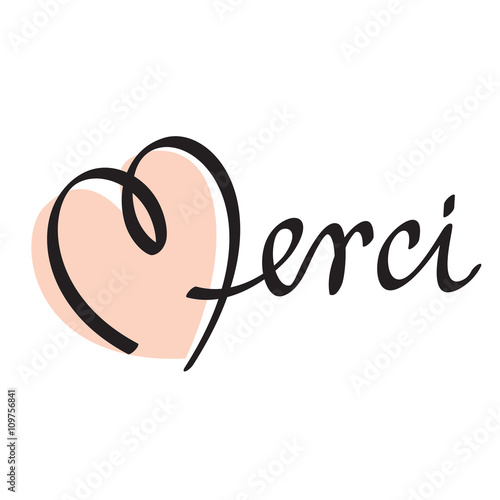 merci hand lettering custom handmade calligraphy