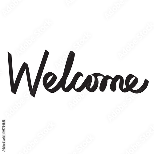 welcome hand lettering handmade calligraphy