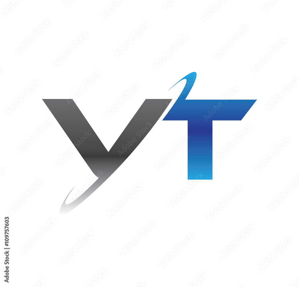 vt initial logo with double swoosh blue and grey vt initial logo with double swoosh blue and grey