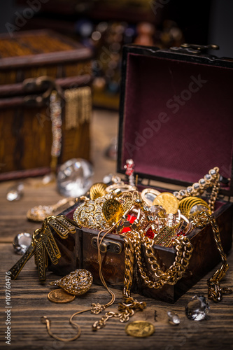Open treasure chest