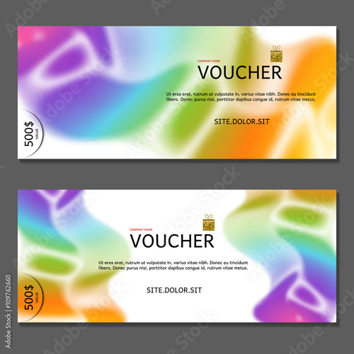 Gift voucher. Coupon and voucher template for company