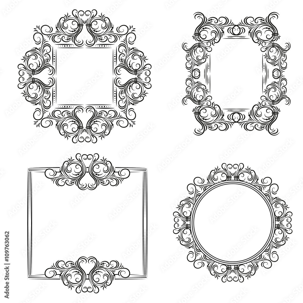 Obraz premium set of vintage frames