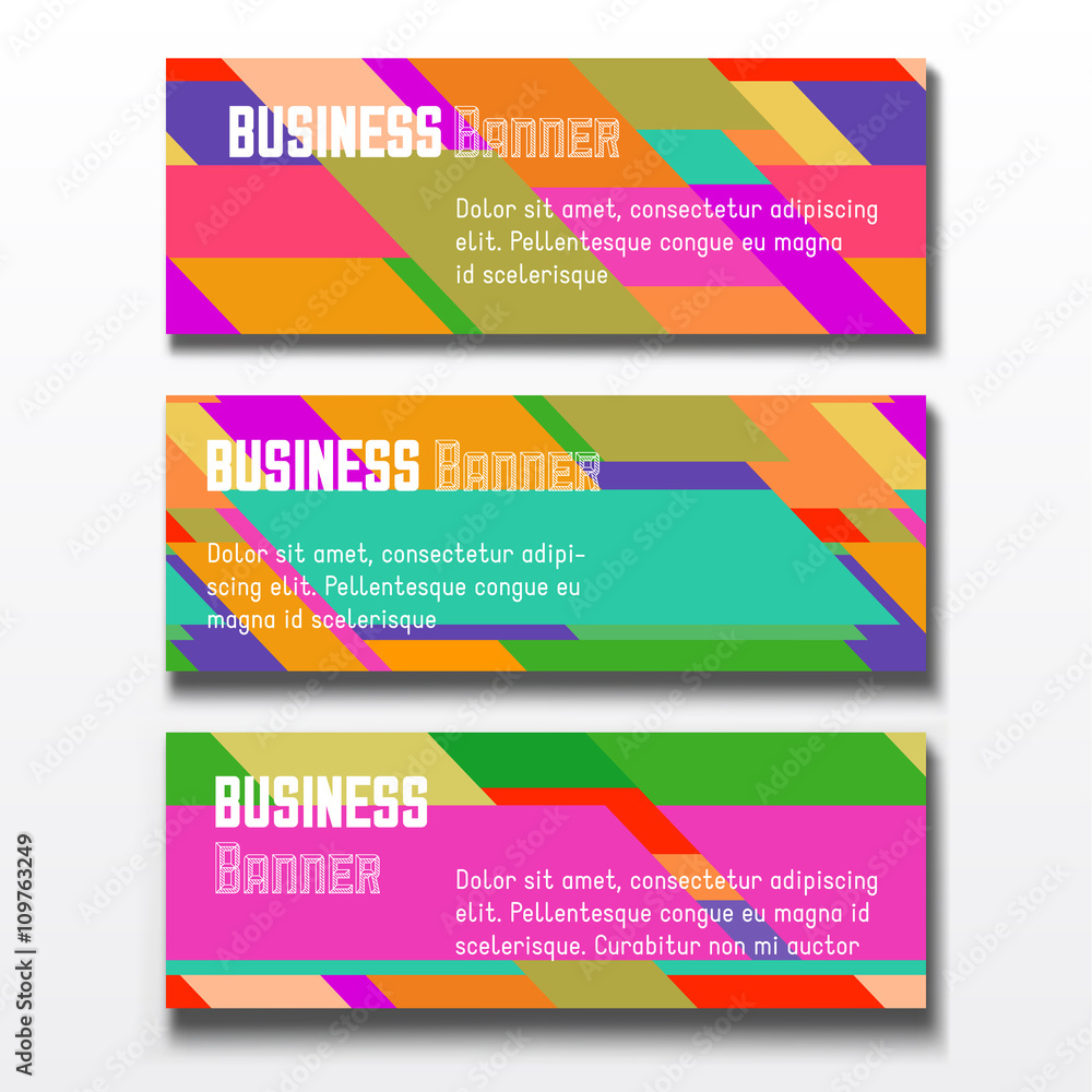Naklejka premium Set of three business banners