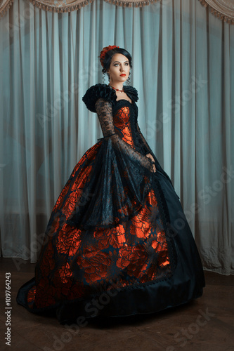 Woman in vintage style.