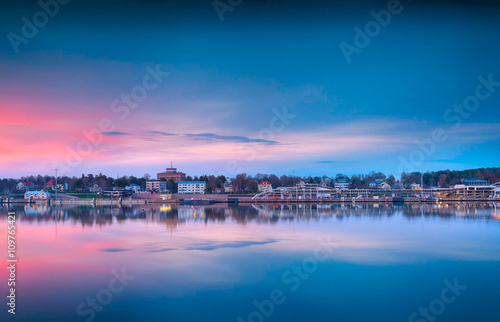 Åland sunset reflection in the water © dikana87