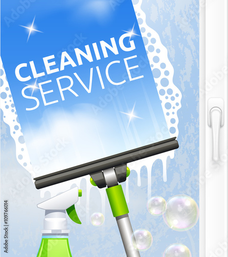 Window cleaning illustration