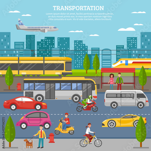Transport In City Poster 