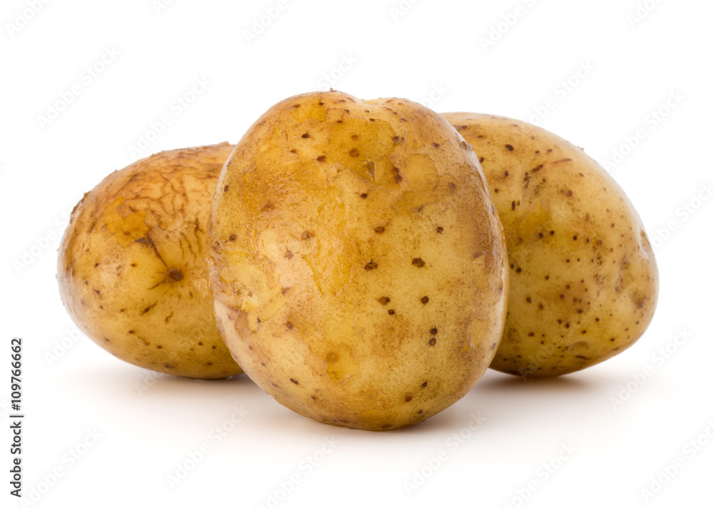 new potato tuber isolated on white background cutout
