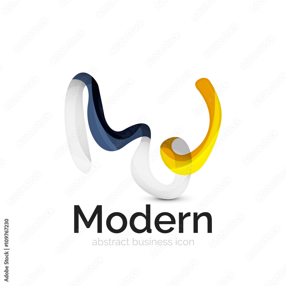Wave ribbon logo, vector abstract shape Wave ribbon logo, vector abstract shape