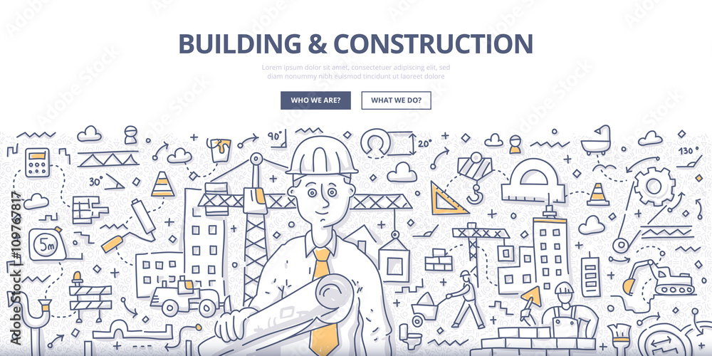 Building & Construction Doodle Concept Building & Construction Doodle Concept