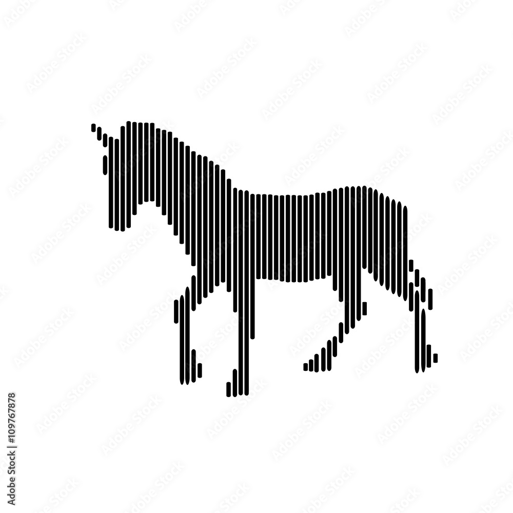Silhouette of zebra 