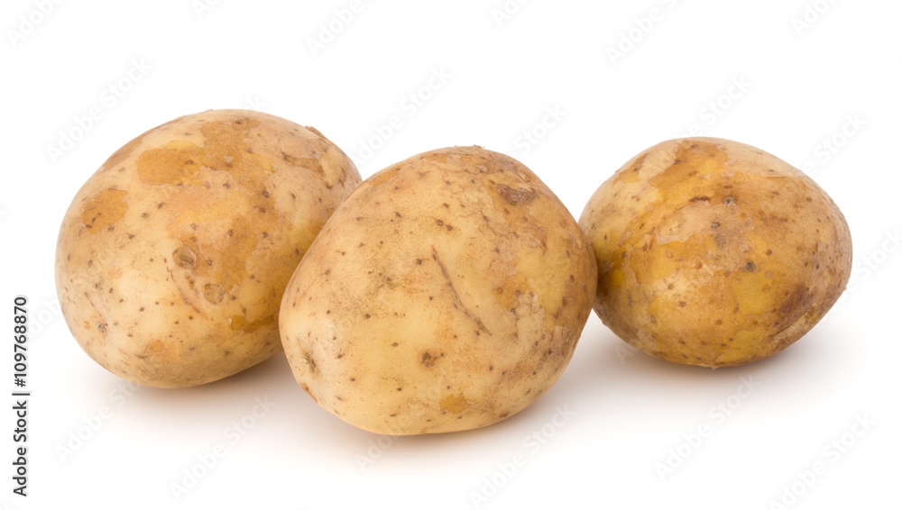 new potato tuber isolated on white background cutout new potato tuber isolated on white background cutout