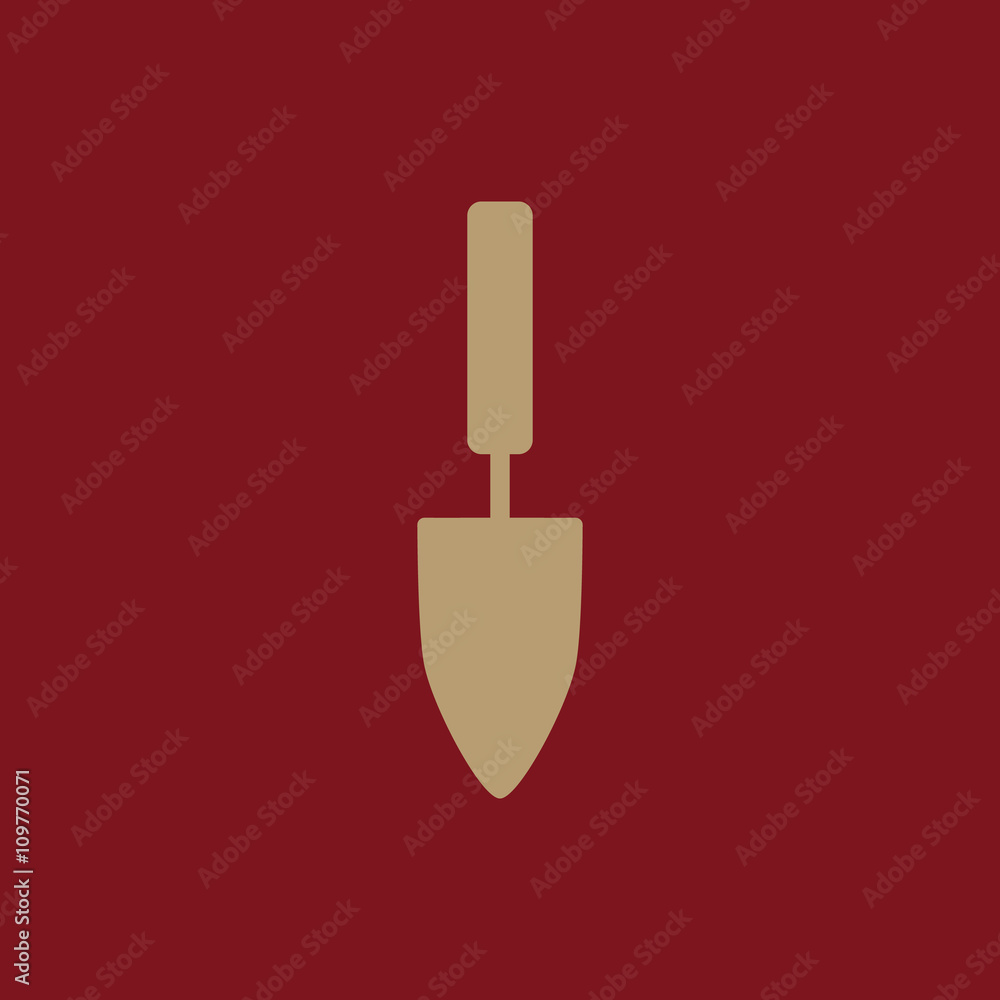 The shovel icon. Spade symbol. Flat The shovel icon. Spade symbol. Flat