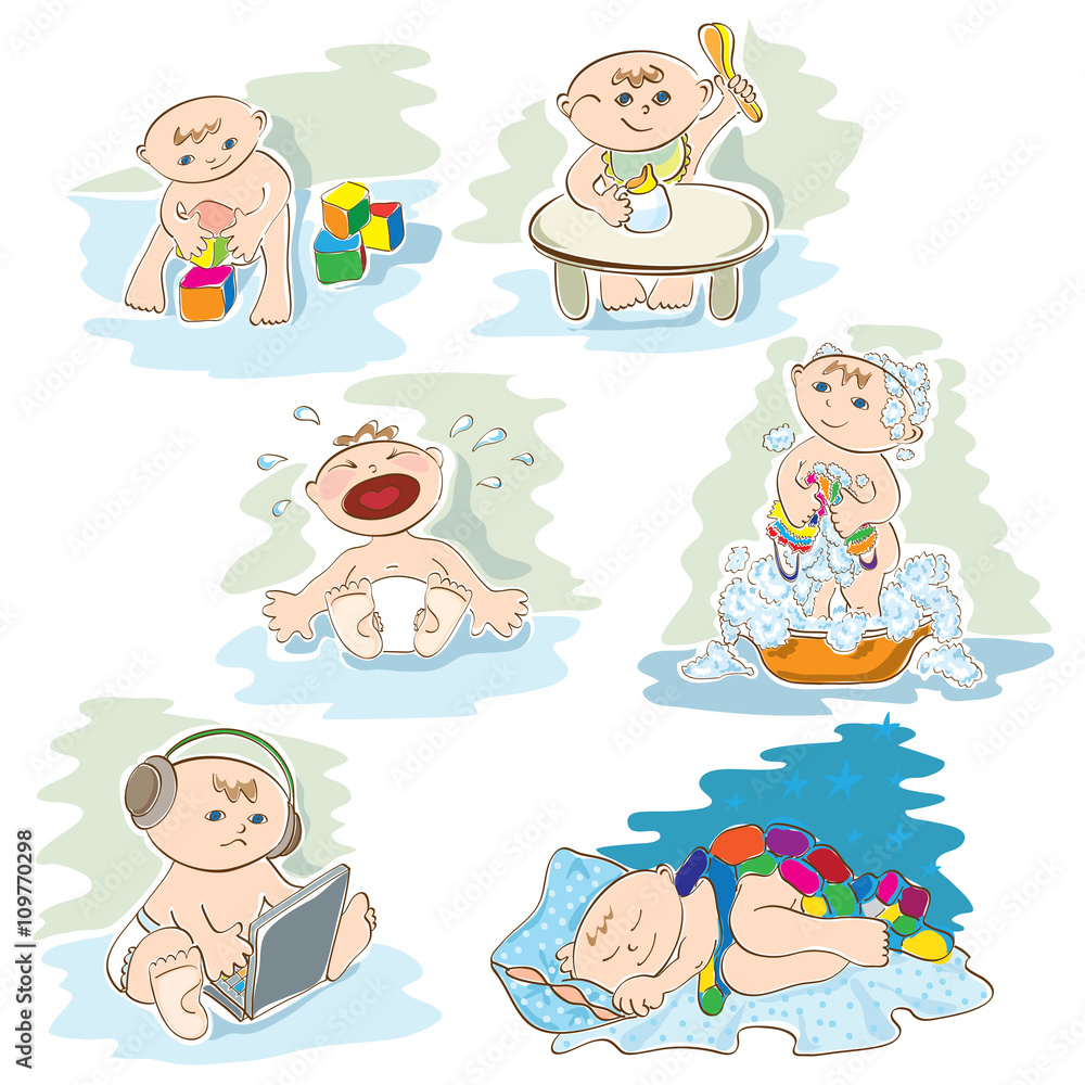 Fototapeta premium Little babies