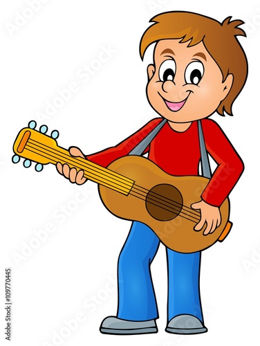 Boy guitar player theme image 1