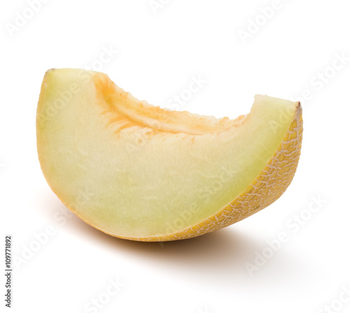 melon slice isolated on white background cutout