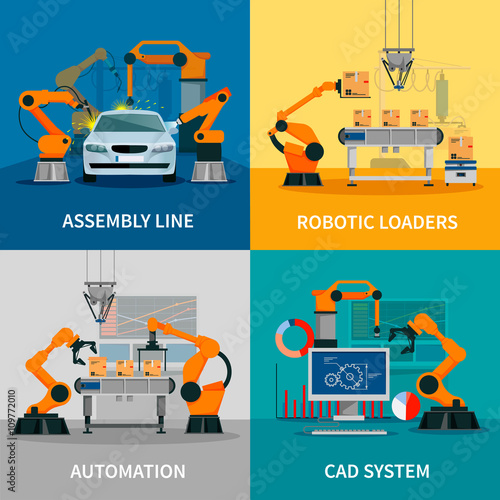  Automation Concept Icons Set 