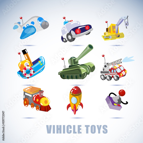 vehicle toys - vector